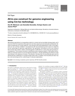 All-in-one construct for genome engineering using Cre