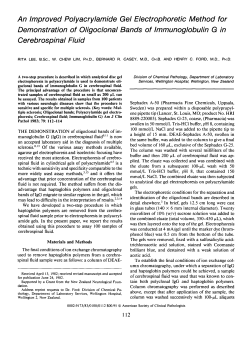 An Improved Polyacrylamide Gel Electrophoretic Method for