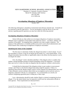 Investigating Allegations of Employee Misconduct
