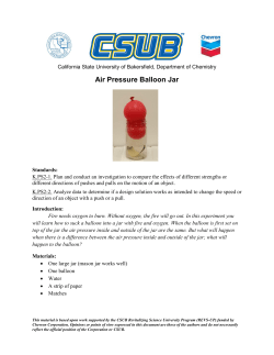 Air Pressure Balloon Jar - California State University, Bakersfield