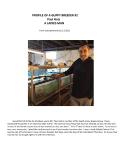PROFILE OF A GUPPY BREEDER
