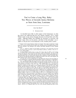 You`ve Come a Long Way, Baby: Two Waves of Juvenile Justice