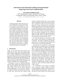Semi-Supervised Sequential Labeling and Segmentation Using