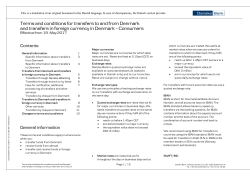 Terms and conditions for transfers to and from