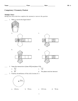 Competency 3 Geometry Posttest