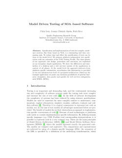 Model Driven Testing of SOA&ndash;based Software