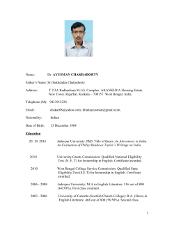 1 Name: Dr AYUSMAN CHAKRABORTY Father`s Name: Sri