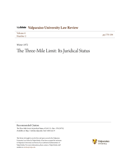 The Three-Mile Limit: Its Juridical Status - ValpoScholar