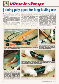 Joining poly pipes for long-lasting use