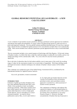 global resource potential of gas hydrate &ndash; a new calculation