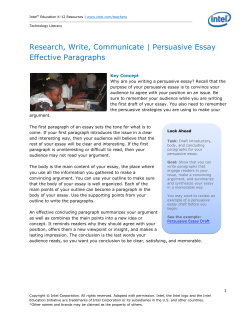 Persuade with Technology Persuasive Essay Effective
