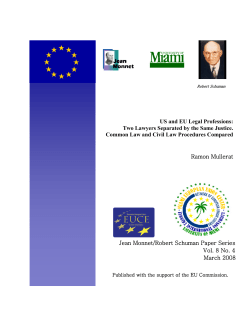 US and EU Legal Professions: Two Lawyers Separated by the Same