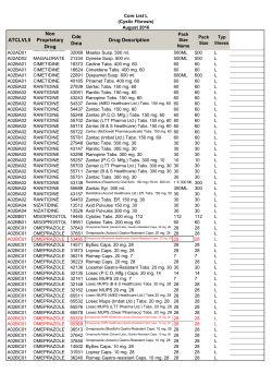 ATCLVL5 Non Proprietary Drug Cde Dma Drug Description
