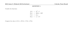 Calculus Team - The James S. Rickards Fall Invitational