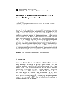 The design of autonomous DNA nano