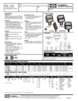 FXL LED - Hubbell Outdoor Lighting