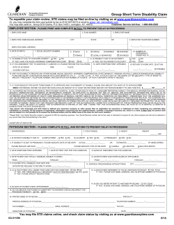 Group Short Term Disability Claim