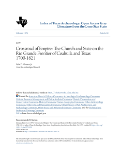 Crossroad of Empire: The Church and State on the Rio Grande