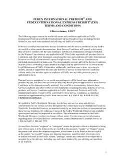 FEDEX INTERNATIONAL PREMIUM&reg; AND FEDEX