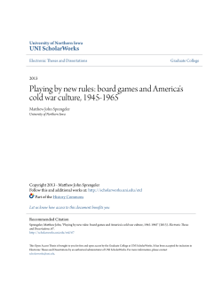 Playing by new rules: board games and America`s cold war culture
