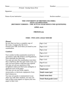 the April 2016 exam minus the actual questions, plus a