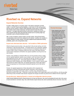 Riverbed vs. Expand Networks
