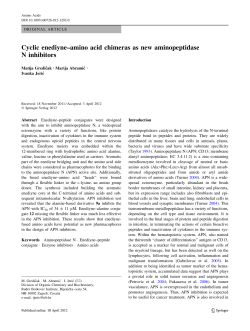Cyclic enediyne&ndash;amino acid chimeras as new aminopeptidase N