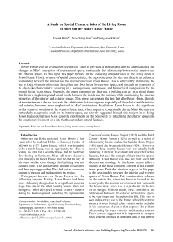 A Study on Spatial Characteristics of the Living Room in Mies van