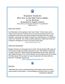 Teachers` Guide for Won Ton: A Cat Tale Told in Haiku