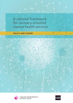 A national framework for recovery