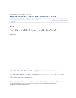 Tell Me a Riddle, Requa I, and Other Works