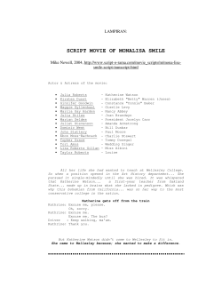 SCRIPT MOVIE OF MONALISA SMILE