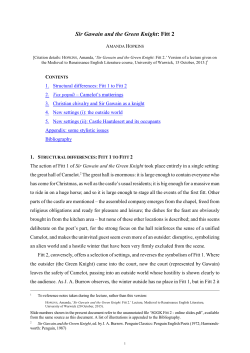 Sir Gawain and the Green Knight: Fitt 2