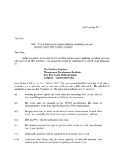 16th February 2017 Dear Sirs, Sub: 2.5 cm thick