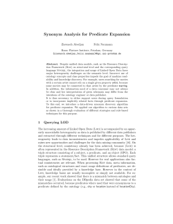 Synonym Analysis for Predicate Expansion