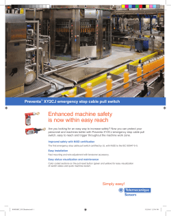 Enhanced machine safety is now within easy reach