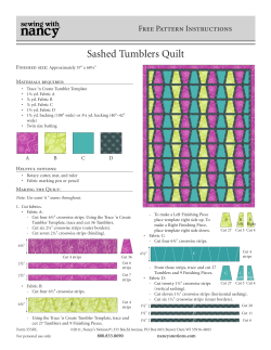 Sashed Tumblers Quilt