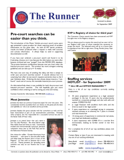 The Runner - KVP Registration Services Ltd
