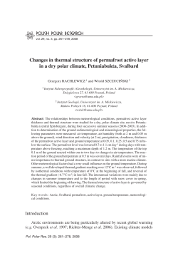 Changes in thermal structure of permafrost active layer in a dry polar