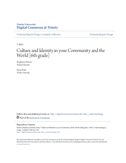 Culture and Identity in your Community and the World