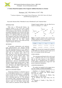 A Valence Bond Description of the Grignard Addition - SBQT-2015