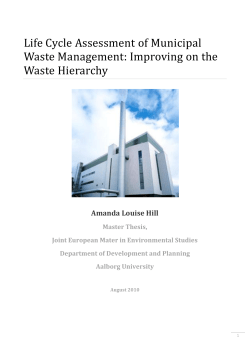 Life Cycle Assessment of Municipal Waste Management: Improving