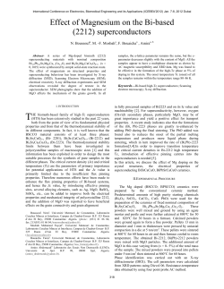 Effect of Magnesium on the Bi-based (2212) superconductors