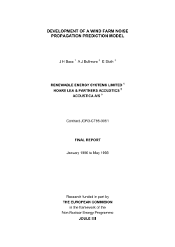 development of a wind farm noise propagation prediction model