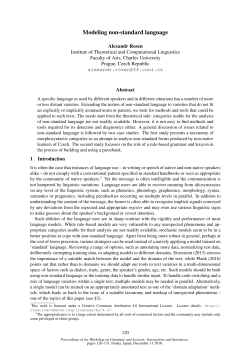 Modeling non-standard language