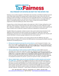 99.8 percent of estates do not pay the estate tax