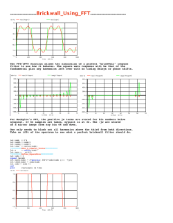 simulate a perfect Brickwall filter on a square wave.