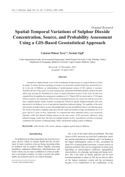 Spatial-Temporal Variations of Sulphur Dioxide Concentration