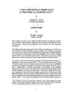 the northwest ordinance in historical perspective