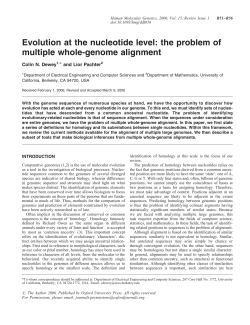 Evolution at the nucleotide level: the problem of multiple